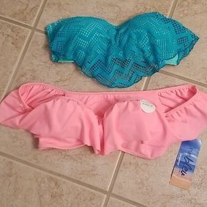 (2)size small Rue 21/New Directions bikini tops